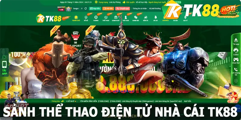 Esports Tại TK88 - Sảnh Thể Thao Hấp Dẫn Nhất Hiện Nay