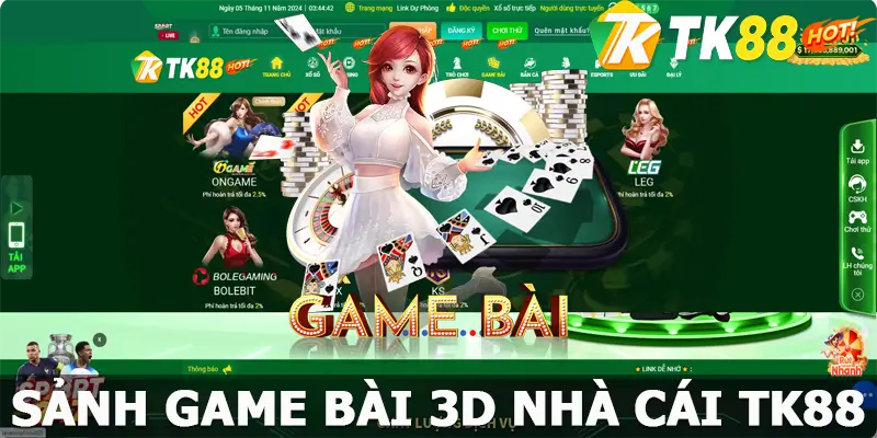 Game Bài 3D TK88 – Sân chơi cá cược vô cùng hấp dẫn