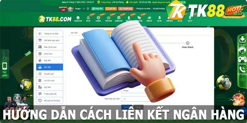 Hướng dẫn cách liên kết ngân hàng TK88 chính xác