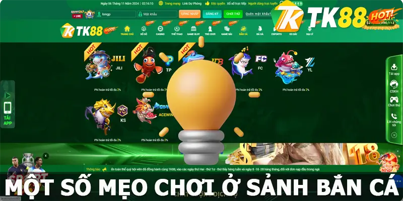 Một số mẹo chơi game bắn cá tại TK88 bất bại