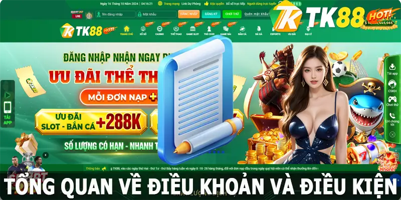 Nét chính về điều khoản và điều kiện tại TK88